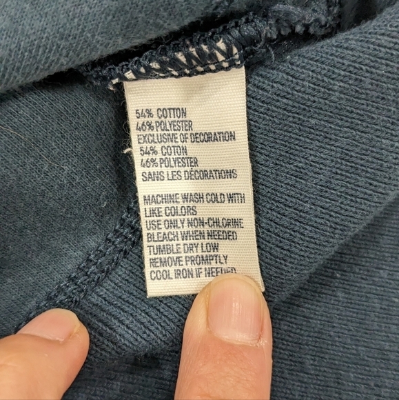 American Eagle Outfitters Men Vintage Retro Fit Dark Blue Sweatshirt Full Zip S - Picture 10 of 11